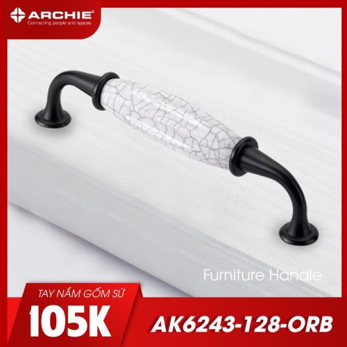 Tay nắm gốm sứ AK6243-128-ORB - Đồng Đen