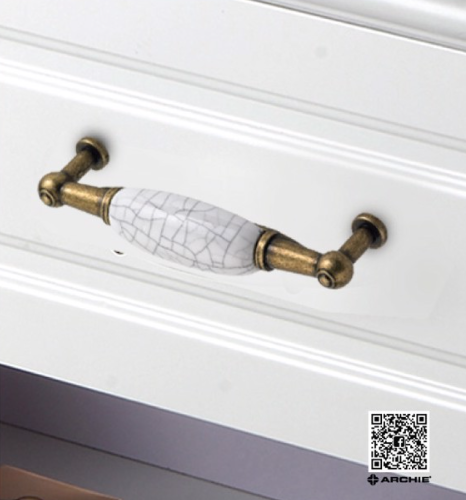 Tay nắm sứ AK6242-96-B5- Đồng Xanh