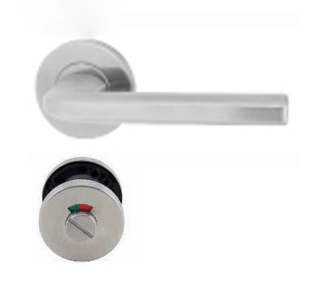 TAY NẮM GẠT, INOX 304(MỜ), CHỐT VỆ SINH XANH/ĐỎ (903.99.978) - HAFELE