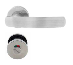 TAY NẮM GẠT, INOX 304(MỜ), CHỐT VỆ SINH XANH/ĐỎ (903.99.986) - HAFELE