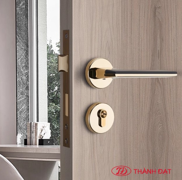 Khóa cửa tay gạt thông phòng hiện đại